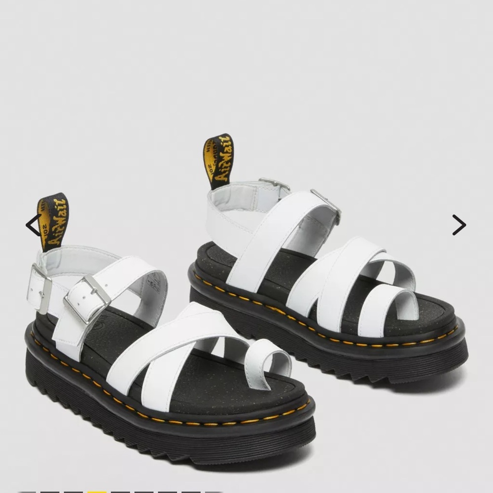Dr. Martens Kids White Strap Sandals